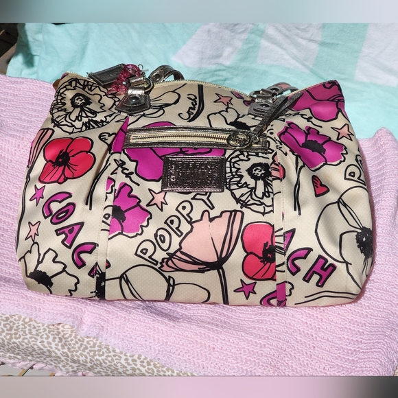 SOLD *****COACH Kyra Graffiti Rocker handbag crossbody 16308 purse - Picture 1 of 8